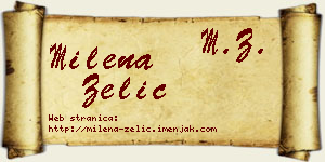 Milena Zelić vizit kartica